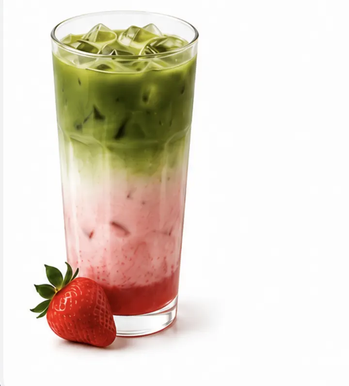 Iced Strawberry Matcha at Yolk Sundance Square Fort Worth