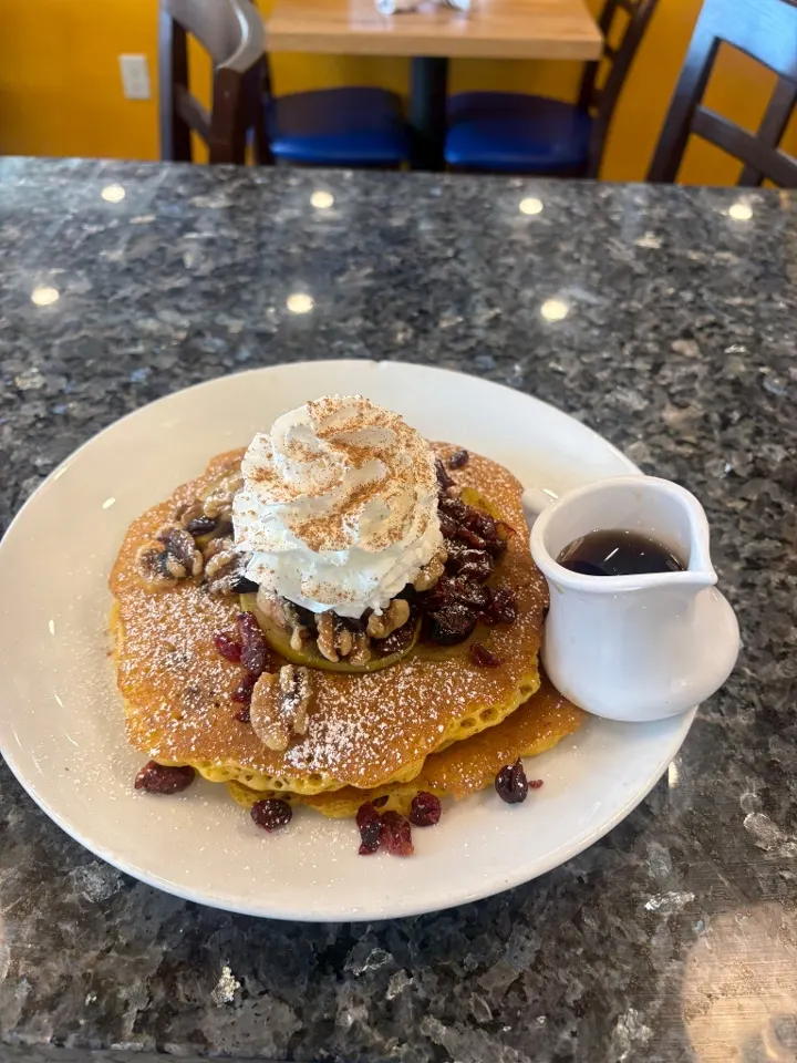 Pumpkin Pancakes at Yolk Boynton Beach